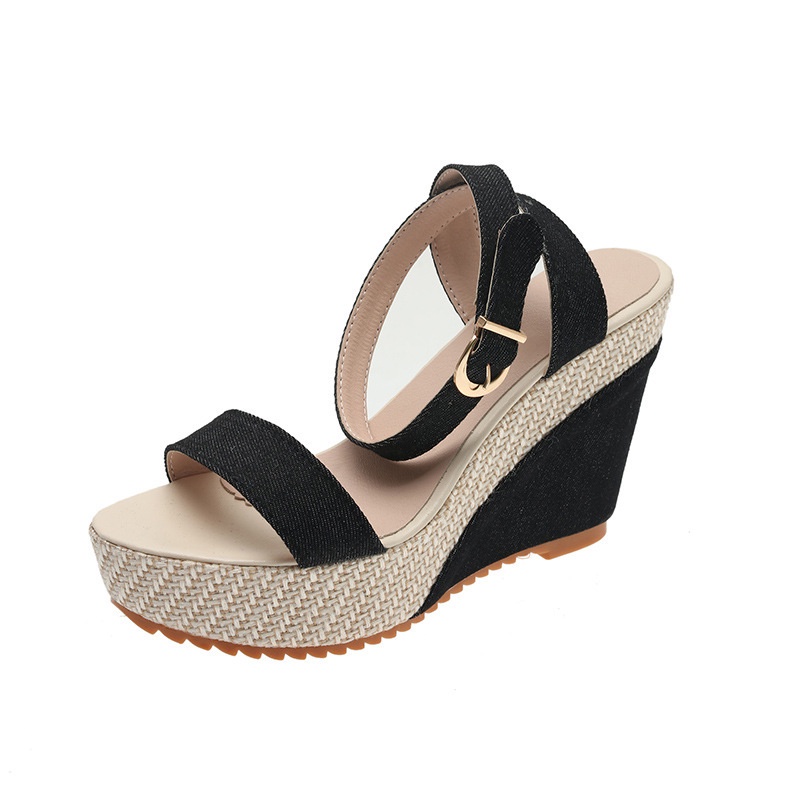 Giày xăng đan IELGY đế xuồng hở ngón đơn giản và thời trang của phụ nữ