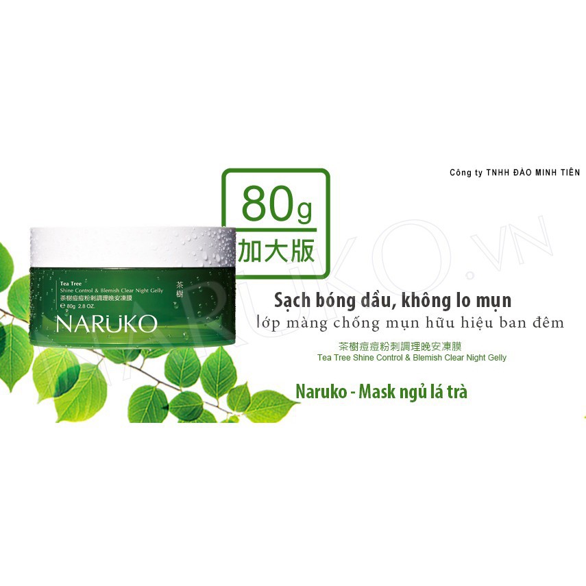 Mặt Nạ Ngủ Tea Tree Shine Control Blemish Clear Night Gelly 80 gr Chính Hãng 100%