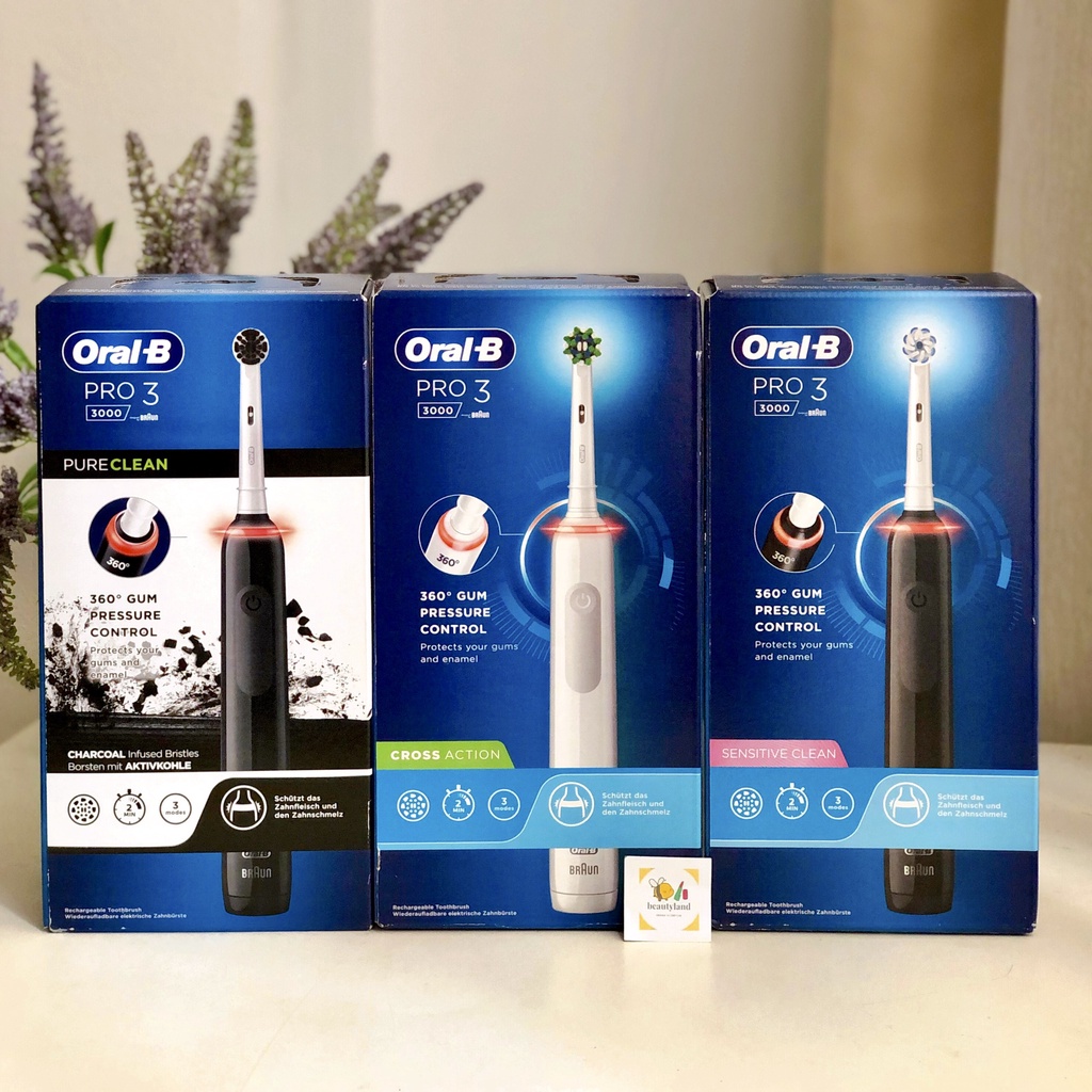 Bàn chải điện Oral B pro 3 3000 Mẫu Mới