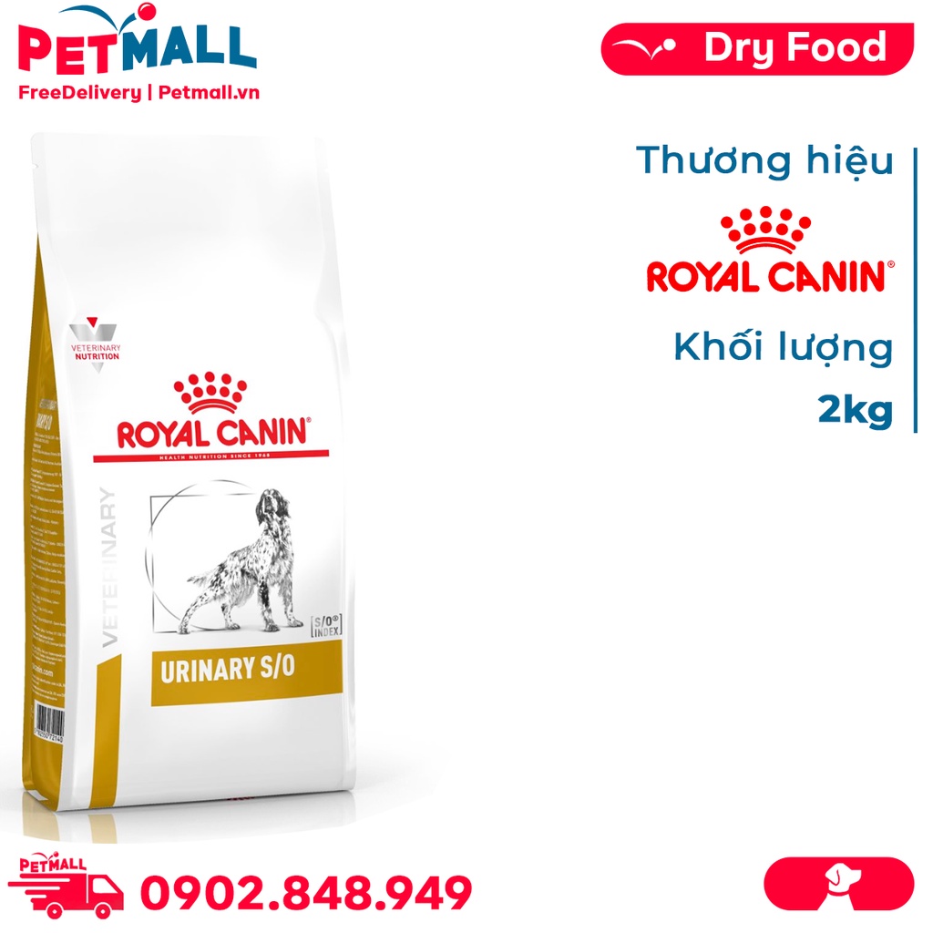 Thức ăn chó Royal Canin Urinary S/O Canine 2kg - Hỗ trợ trị sỏi bàng quang Petmall