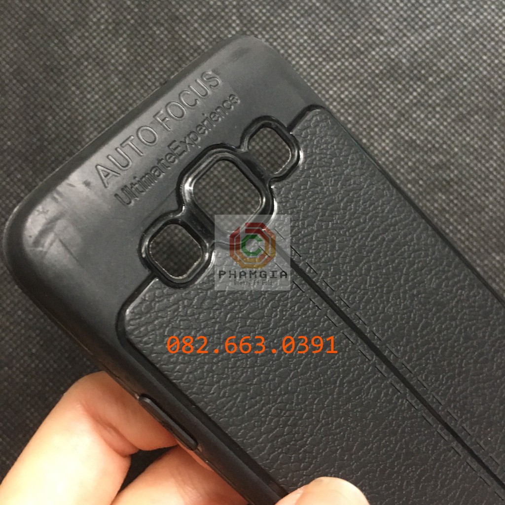 Ốp lưng dẻo đen Samsung A3 2015 vân da sang trọng