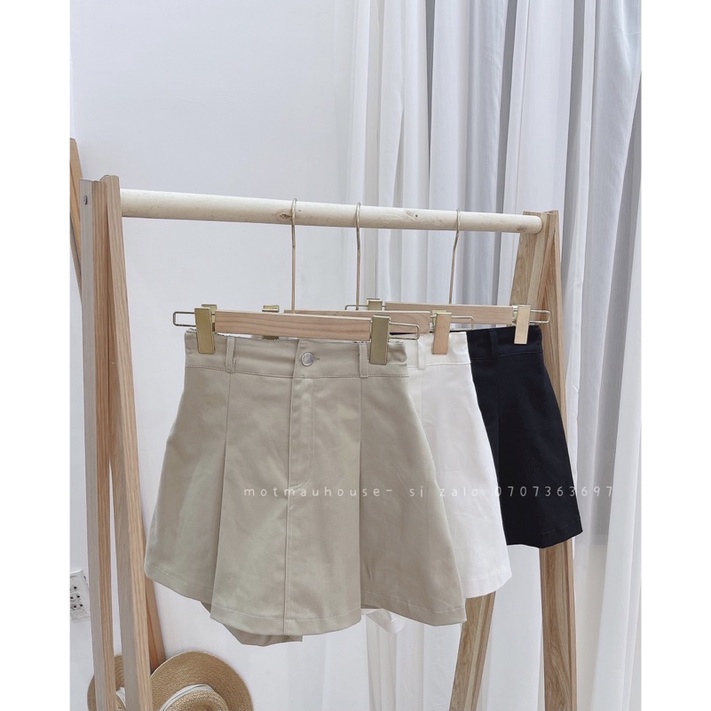 QUẦN GIẢ VÁY NÚT 3 MÀU DỄ PHỐI ĐỒ