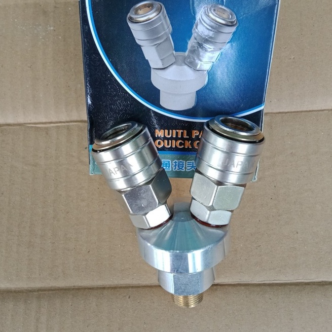 Đầu nối hơi chia 2 dùng cho máy nén khí