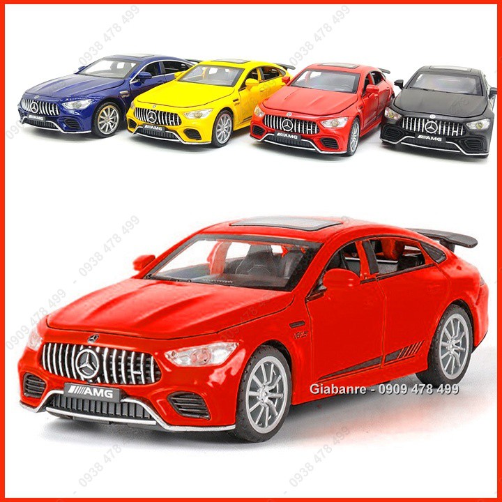 XE MÔ HÌNH KIM LOẠI - MERCEDES GT3 TỈ LỆ 1:32 - MỞ 4 CỬA - 9809