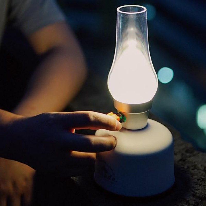 Đèn lồng cắm trại LED - Đèn lồng LED thiết kế đèn dầu kiểu cổ điển, với pin 3200mAh được cung cấp năng lượng, thời gian hoạt động lâu dài, hoàn hảo khi cúp điện, bão, đi bộ đường dài, câu cá, gia đình và hơn thế nữa
