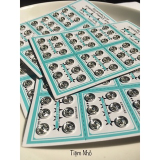 NÚT BẤM ÁO DÀI, NÚT BÓP, NÚT ÁO BÉ vỉ 6 nút