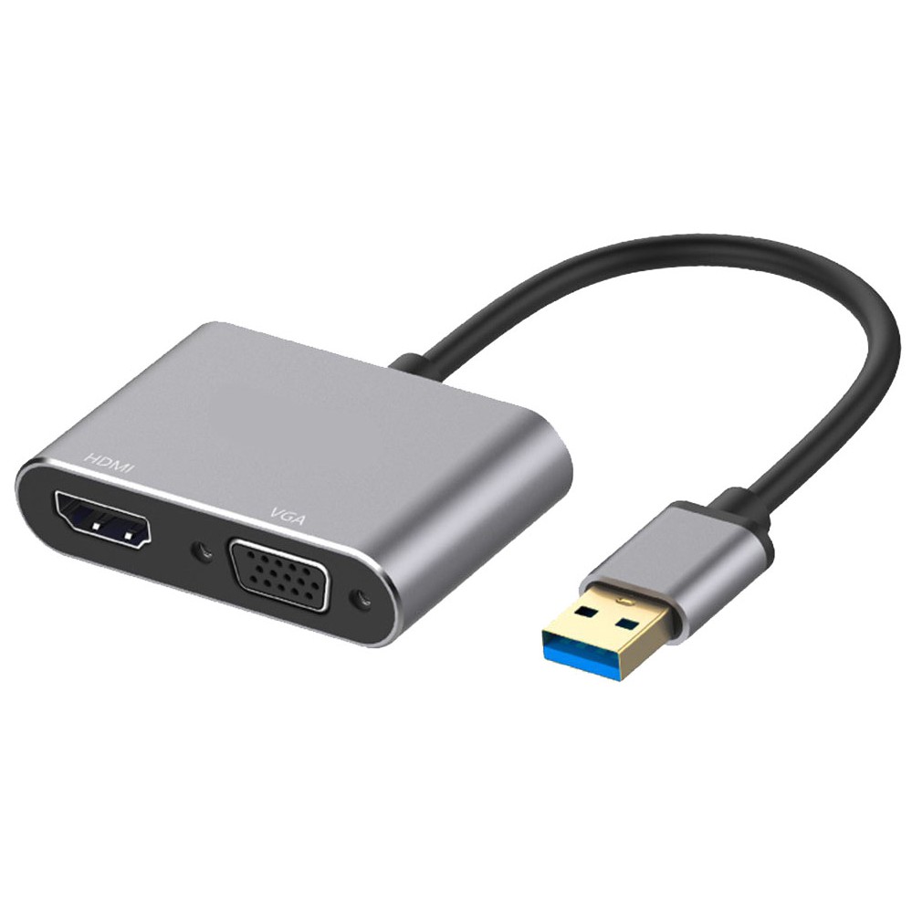 Cáp chuyển từ USB 3.0 ra 2 đầu (HDMI, VGA)
