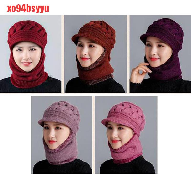 Mũ beanie Dày Kèm Khăn Choàng Cổ Giữ Ấm Mùa Đông Cho Nữ Xo94Bsyu