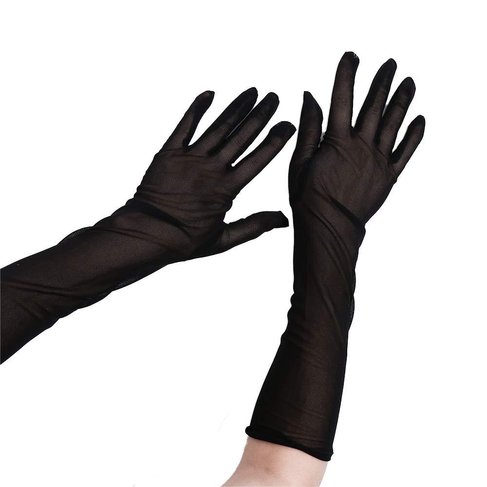 Găng Tay WMES15H Màu Trắng Đen Siêu Mỏng Chống Tia UV Gợi Cảm Cho Nữ