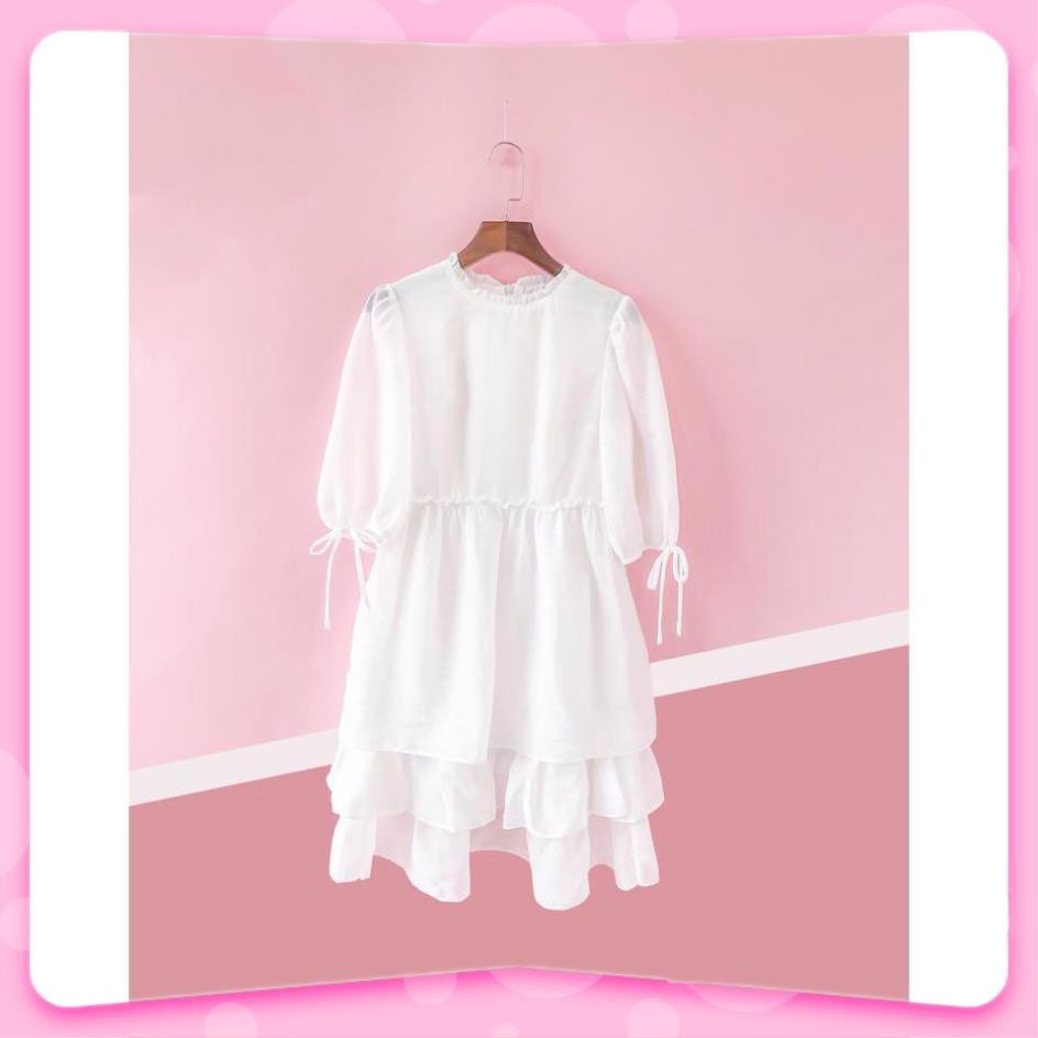 Đầm Nữ,  Đầm trắng babydoll bánh bèo dạo phố cực hot [KÈM ẢNH THẬT] V | BigBuy360 - bigbuy360.vn