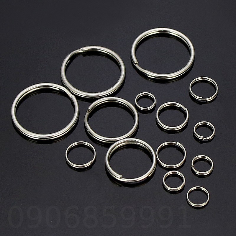 Khoen móc khóa,ring phụ kiện EDC tròn inox 304 (Nhiều Cỡ)