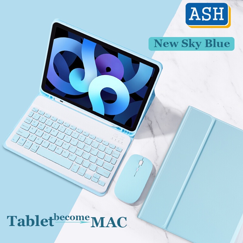 Ốp máy tính bảng da nắp lật kèm bàn phím cho iPad Pro 11 2021 9th Gen 10.2 8th 7th 9.7 2018 6th 5th Air 4 3 2 1 Mini 6 5