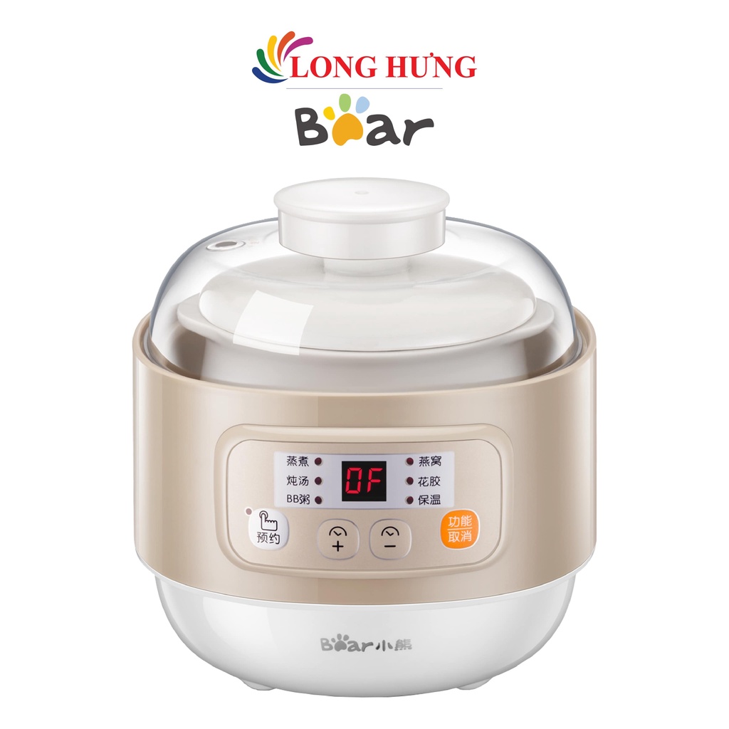 Nồi nấu chậm Bear 0.8 lít DDZ-A08G2/DDZ-A08D1 - Hàng chính hãng