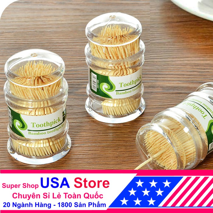 Lọ Đựng Tăm Nhựa Tròn Gia Đình Autofun