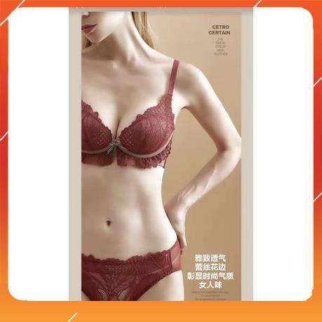 [Hàng cao cấp] Áo ngực siêu mềm, Áo lót nữ không gọng nâng ngực, đệm mút 3cm phối ren tiểu thư, Mã A14265