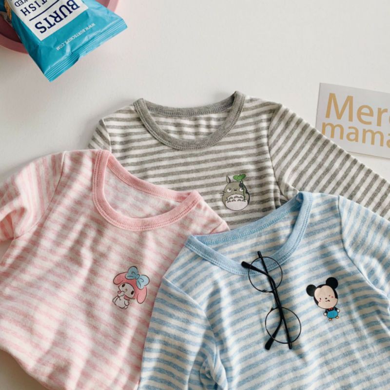 Bộ dài tay cotton xuất Nhật mềm đẹp cho bé trai, bé gái