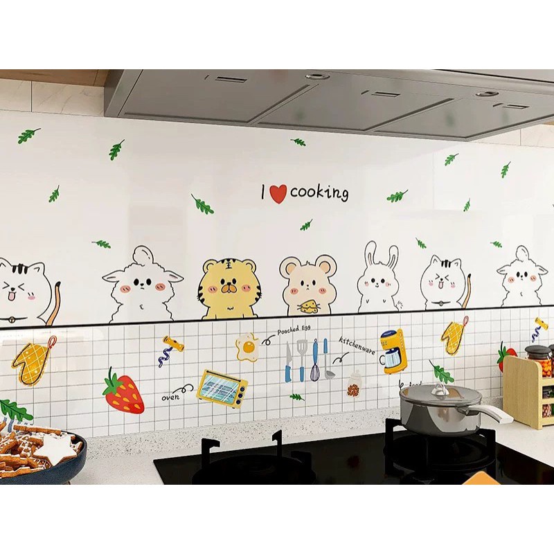 1 Mét Decal Dán Bếp Tráng Nhôm 60cm Rộng Có Keo - Tự Chọn 01 DB001