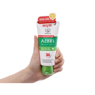 Kem rửa mặt ngăn ngừa mụn Acnes Creamy Wash 3S 100g