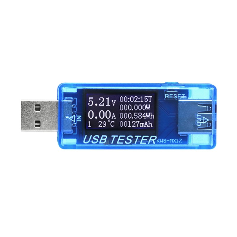 Thiết bị kiểm tra dòng điện sạc 8 trong 1 màn hình LCD USB