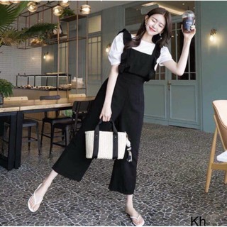 Sét quần yếm kèm áo siêu xinh A114