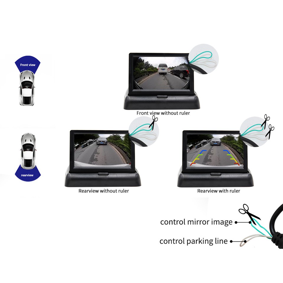 Camera quan sát phía sau ô tô Ccd Night Vision HD Camera phía sau góc rộng Camera phía trước tự động lùi 12V Hỗ trợ đỗ xe đa năng
