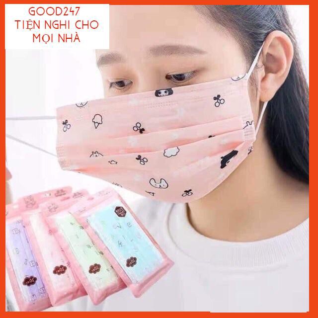 Set 10 Khẩu Trang Hoạ Tiết, Khẩu Trang Giấy Sét 10 trong 1 Túi Cho Nam Nữ | BigBuy360 - bigbuy360.vn