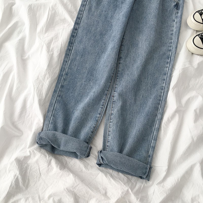 Quần yếm jean suông túi ngực ulzzang 7502