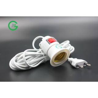 Đui đèn liền dây có công tắc và phích cắm dài 3 mét đuôi đèn e27