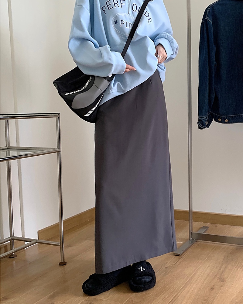 Chân Váy Chữ a Lưng Cao Xẻ Tà Thời Trang Mùa Thu Phong Cách Mới 56787