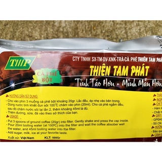 Cà phê xay Thiên Tam Phát gói bạc 500g