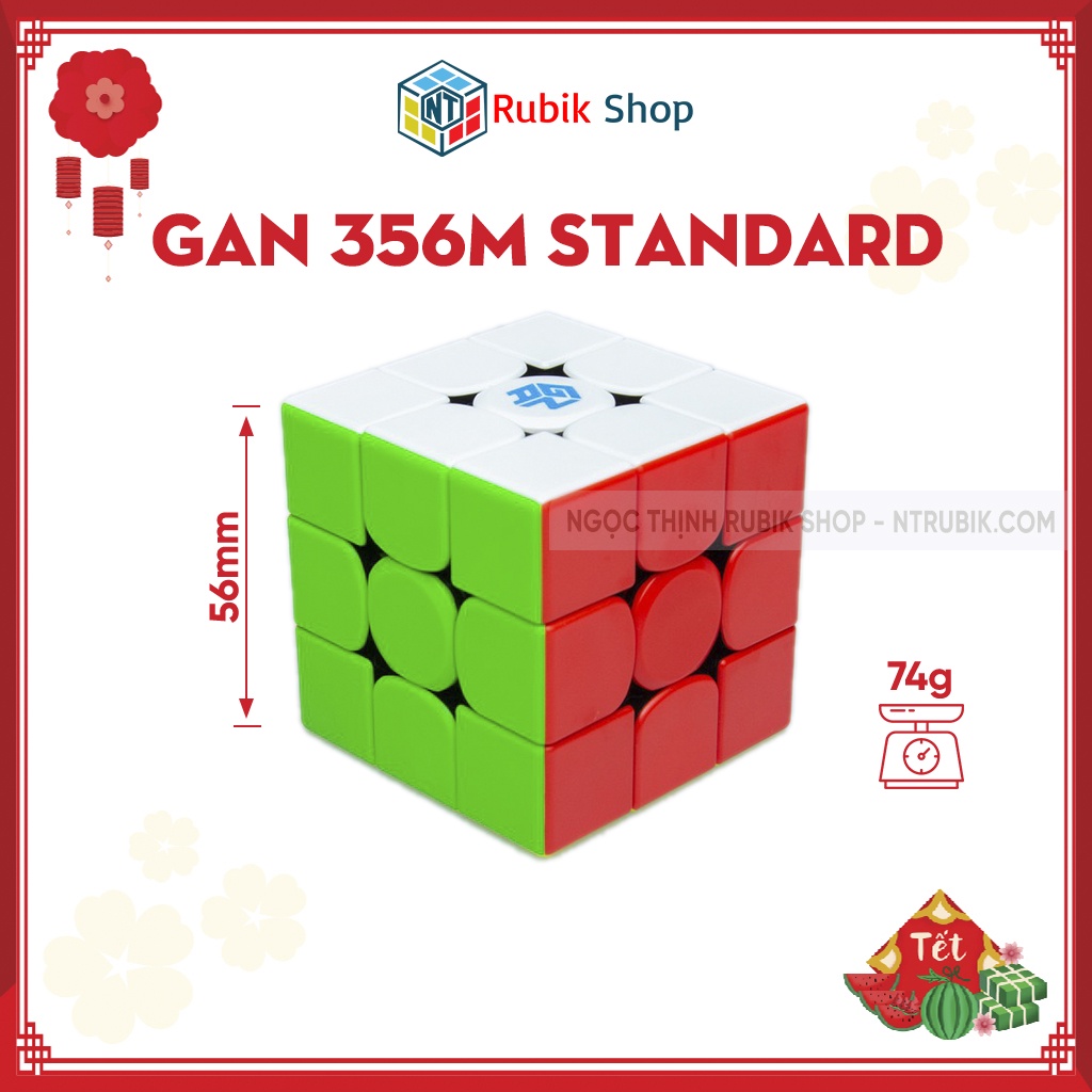 [Hàng Hot] Rubik 3x3x3 GAN 356M phiên bản STANDARD- Siêu phẩm mới nhất từ hãng Gan (087)