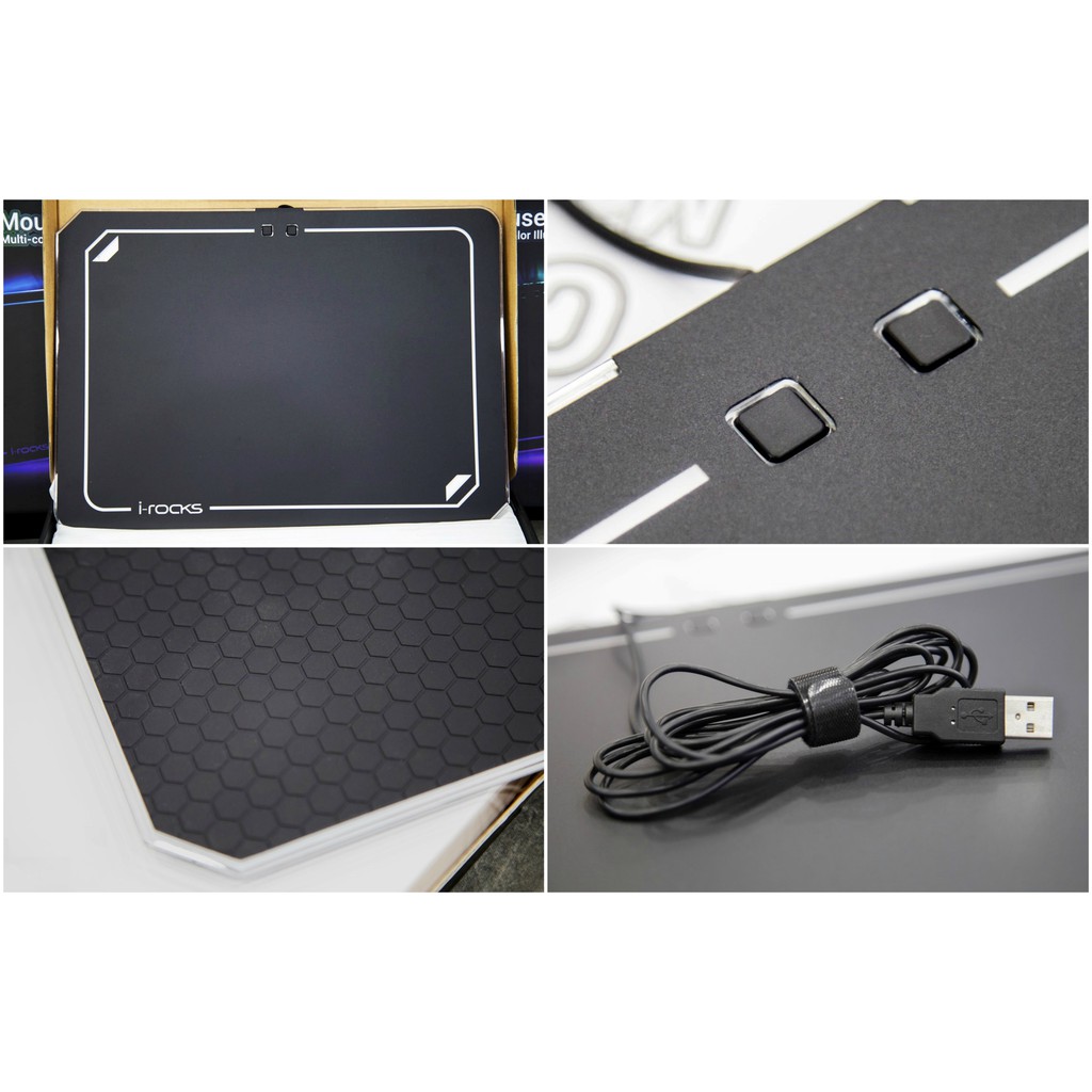 Bàn di chuột RGB I-Rock C15E-Kích thước 360x260x5.3 mm I Mouse Pad Led RGB IRock C15E