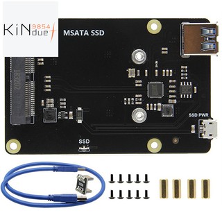 Raspberry pi 3 model b+/3b msata ssd storage expansion board x850 v3.0 usb