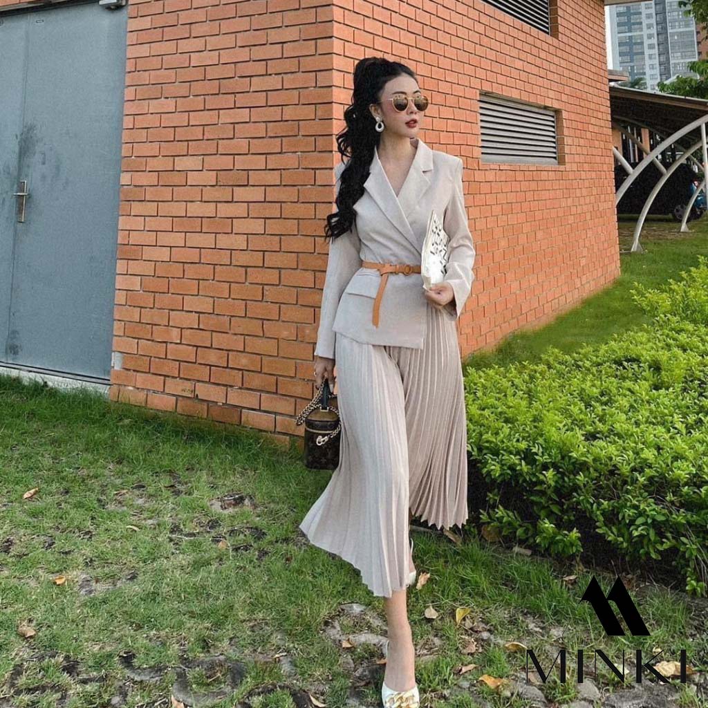 ĐẦM VEST HỒNG ĐEN NUDE DẬP LI - CHẤT LIỆU CAO CẤP - MÀU HỒNG / NUDE / ĐEN | BigBuy360 - bigbuy360.vn