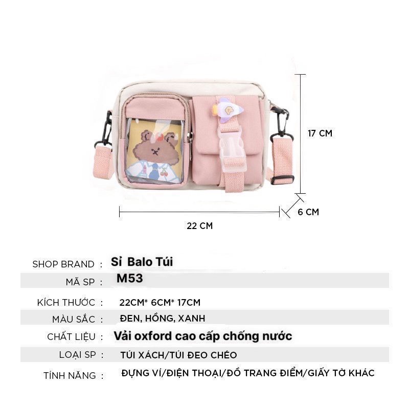 Túi đeo chéo nữ mini HAZIN chống nước cao cấp nhỏ basic đựng điện thoại phụ kiện nhỏ đi chơi