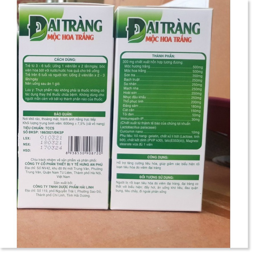 Đại Tràng Mộc Hoa Trắng cường tiêu hóa, người bị khó tiêu đầy hơi, đi ngoài nhiều lần, phân sống, rối loạn tiêu hóa