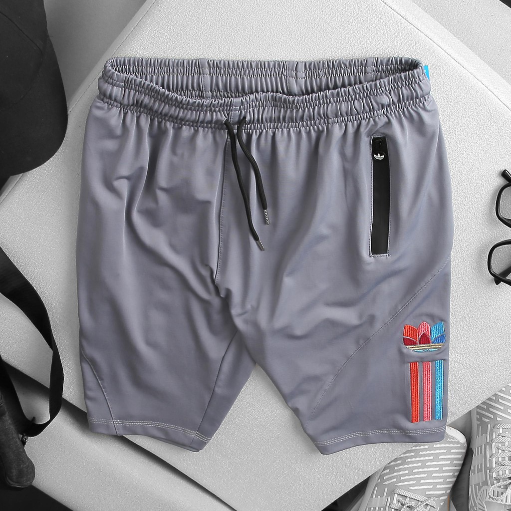 Quần short thể thao nam, quần đùi nam chất liệu poly thoáng mát họa tiết thêu độc đáo QS04 | BigBuy360 - bigbuy360.vn