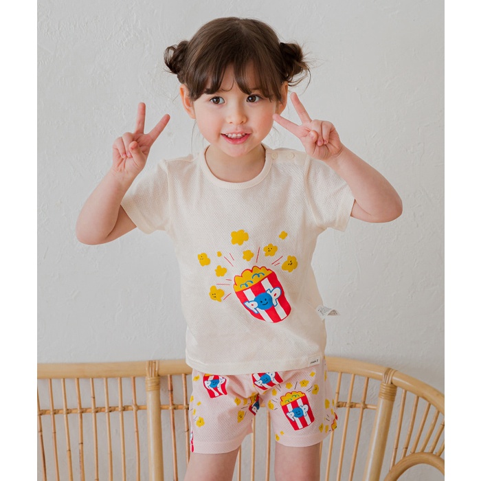Bộ cộc tay cotton lổ Cordi-i Hàn Quốc