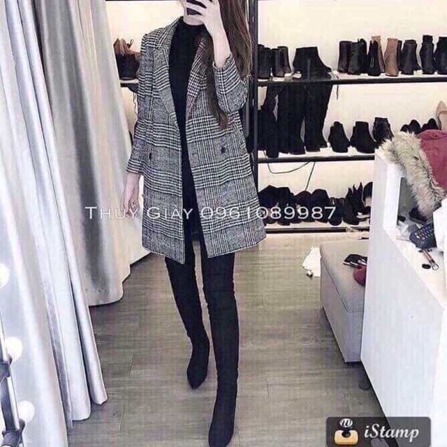 Áo khoác dạ kẻ