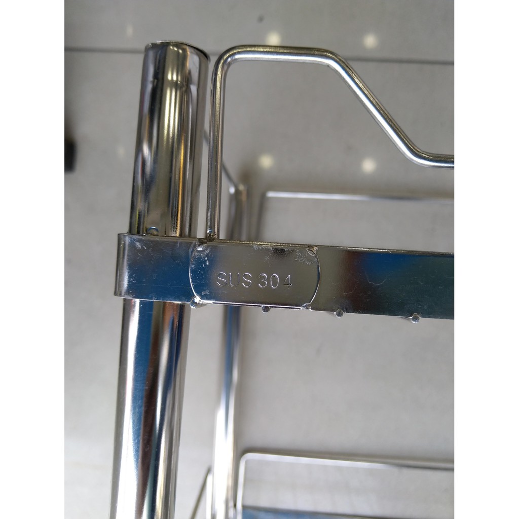 Kệ inox 304 đa năng 30x50x3 tầng úp chén dĩa, ly nhiều tầng cao cấp, kệ đựng đồ inox304, bảo hành 36 tháng