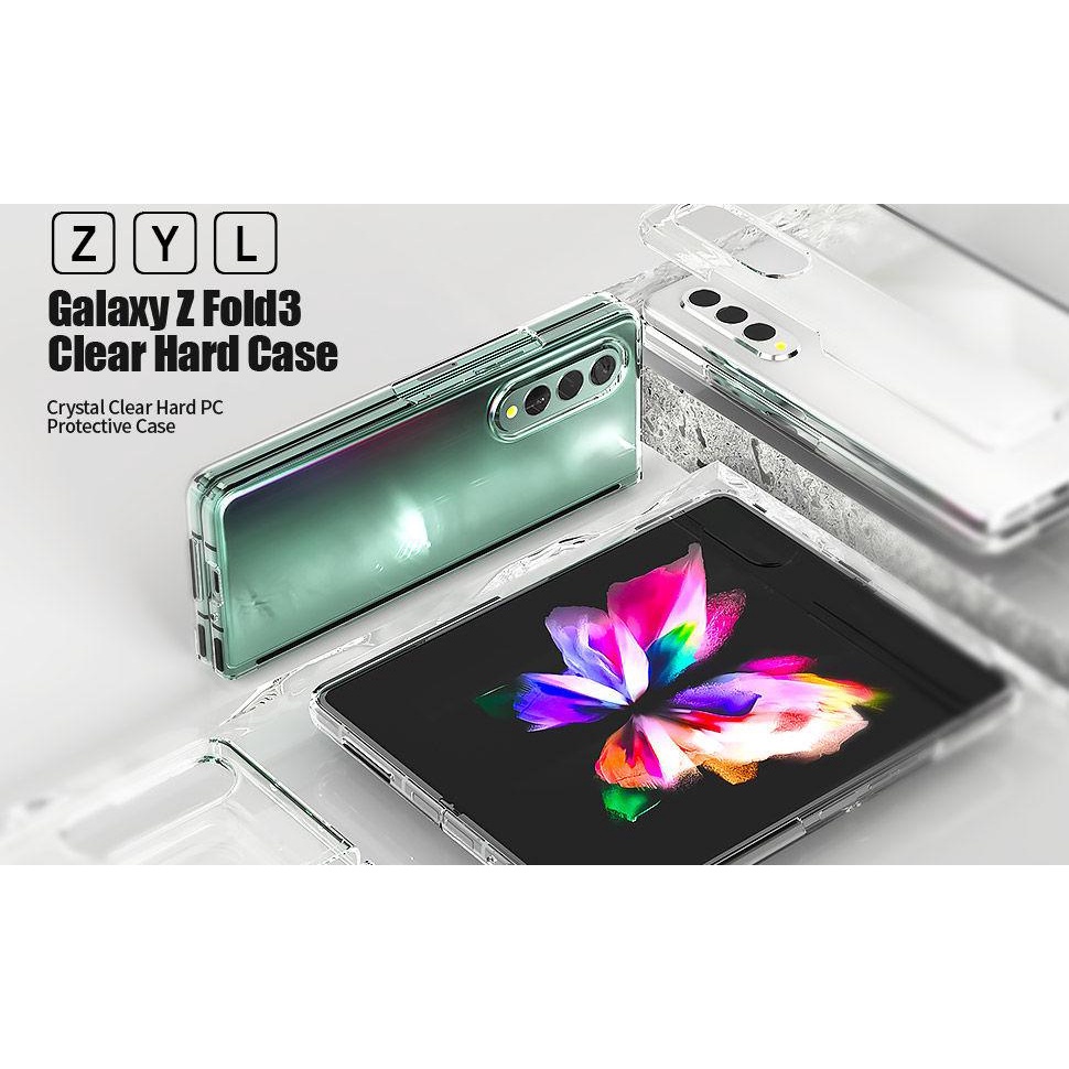 Ốp Lưng Cứng Trong Suốt Cho Samsung Galaxy Z Fold 3 - 5G, Z Fold 4 - 5G. Ốp 2 Mặt Trước Sau, Filo Shop
