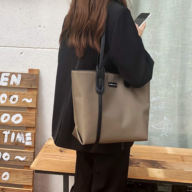 IELGY Túi tote Đeo Vai Bằng Vải nylon Đơn Giản Dễ Phối Đồ Cho Nữ