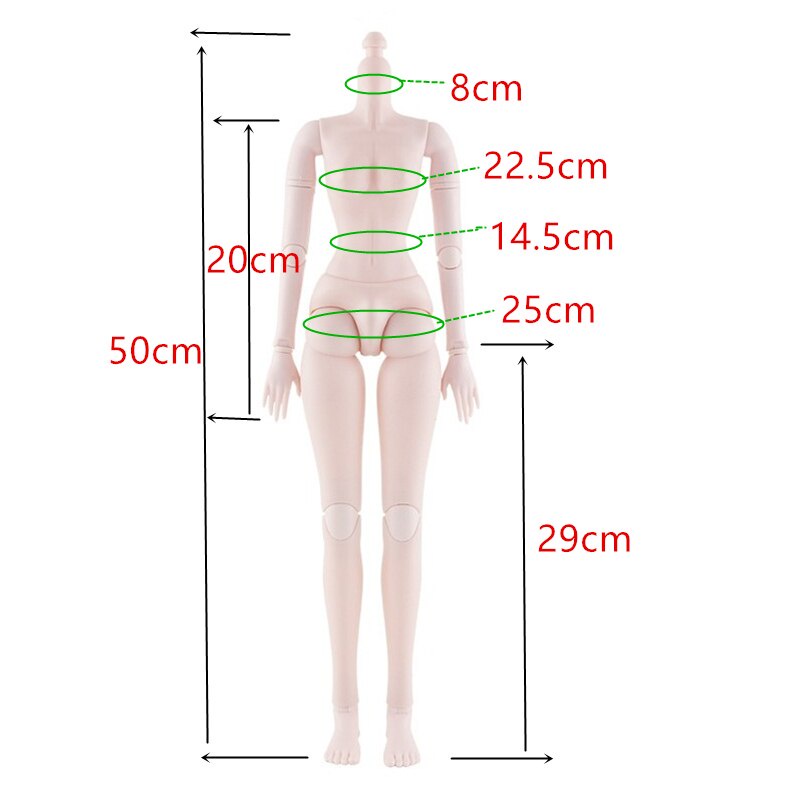 Búp Bê Da Trắng 60cm 22 Khớp Cơ Thể Có Thể Di Chuyển 1 / 3 bjd