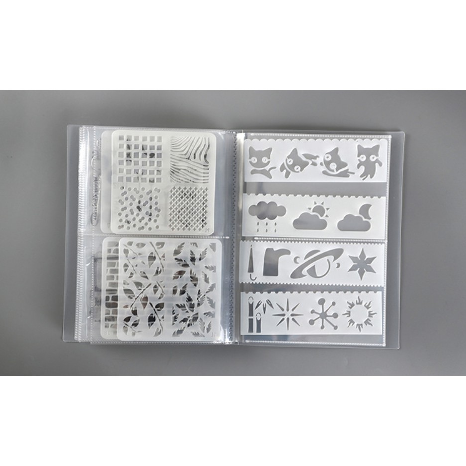 Album ảnh, sổ 80 ngăn lưu trữ sticker, clear stamp, stencil, post card,...
