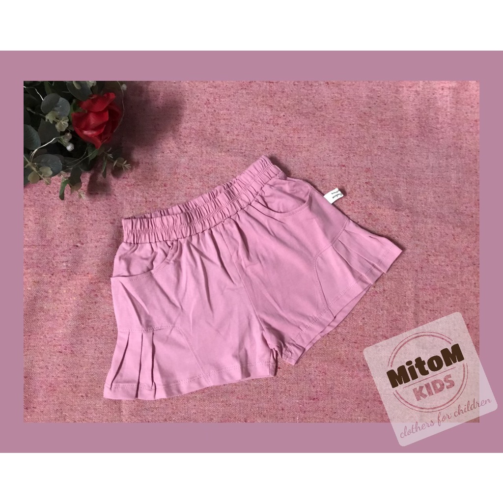 Quần ngắn cotton bé gái ♥️ FREESHIP ♥️ Chất thun cotton mềm mịn, viền bèo siêu đáng yêu