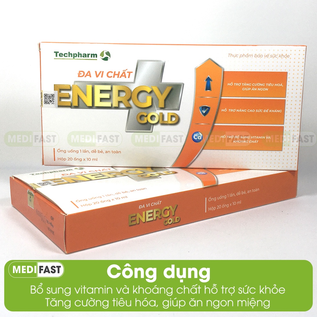 Energy Đa vi chất - Mẫu mới - Bổ sung vitamin - giúp bé ăn ngon, tăng sức đề kháng từ vitamin tổng hợp - Hộp 20 ống