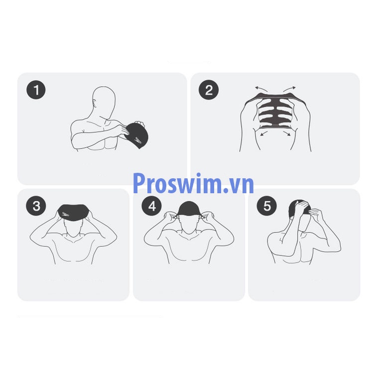 Mũ Bơi Chống Bí Speedo Chống Nước Tuyệt Đối Chống Bí Đầu Bơi Mùa Đông Chất Liệu Cao Su Silicone