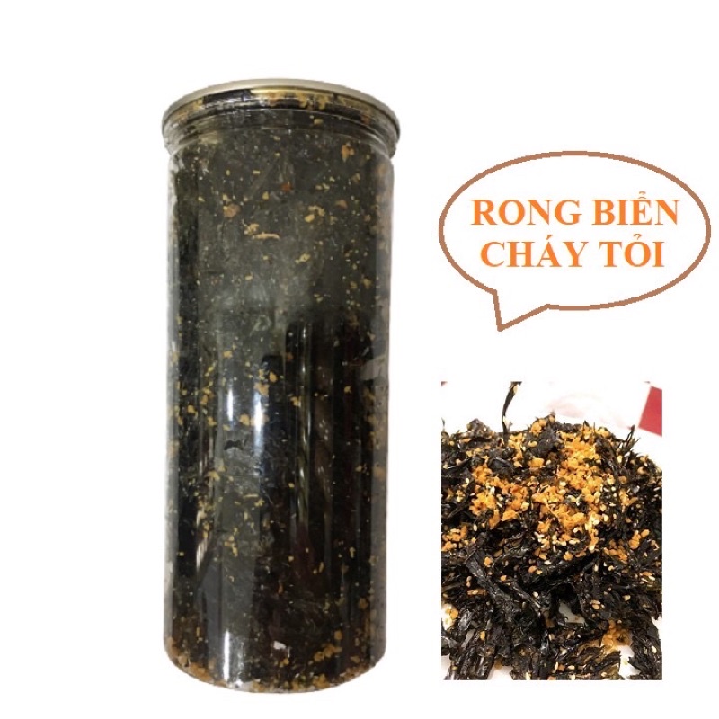 Rong Biển Cháy Tỏi Mè Cao Cấp Hủ Pet 200g Thơm Ngon Đậm Vị