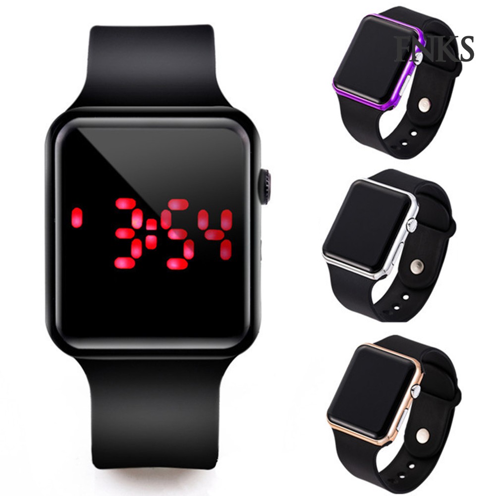 Đồng Hồ Điện Tử Mặt Vuông Dây Silicone Cho Bé | BigBuy360 - bigbuy360.vn