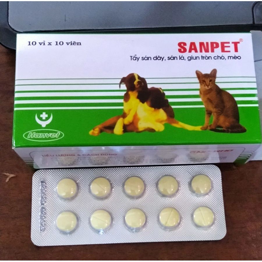 1 vỉ 10 viên San.Pet cho chó mèo